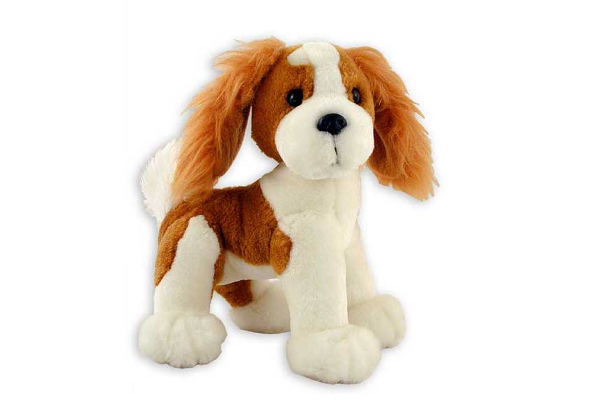 Abbey plush brown and white dog with long ears