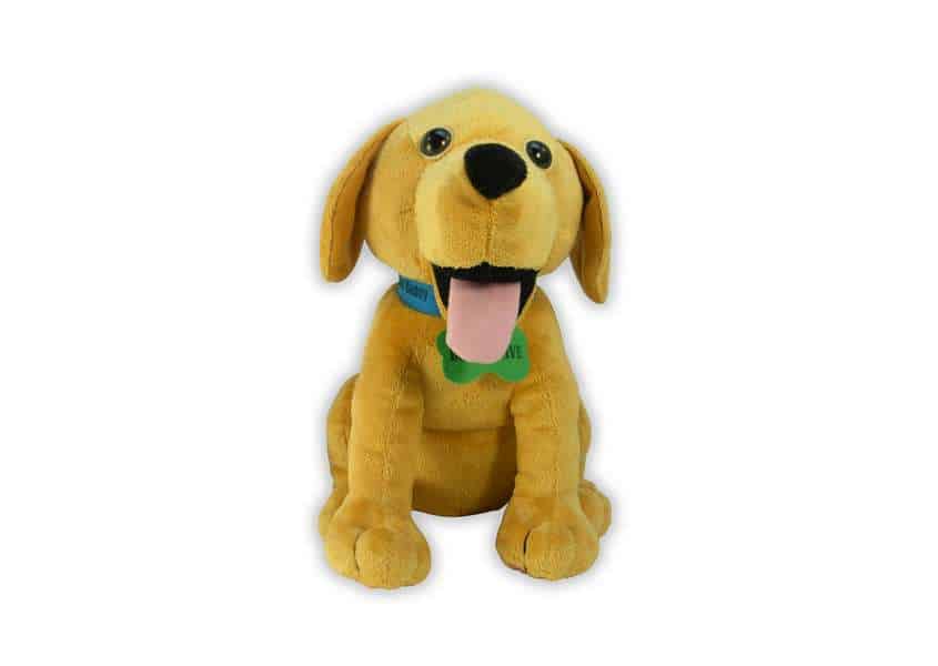 Affirmation Buddy yellow lab plush dog