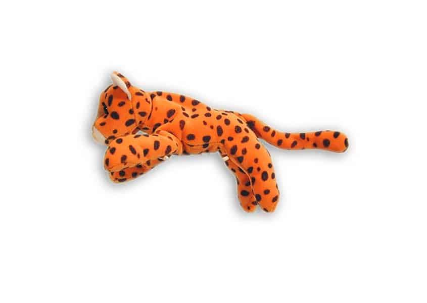 Orange cheetah plush