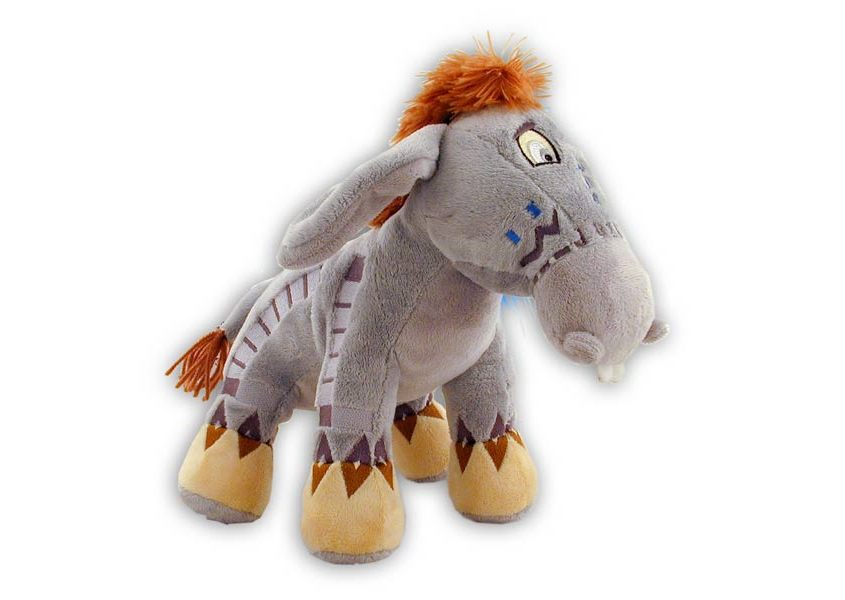 grey cletus donkey plush with facial markings