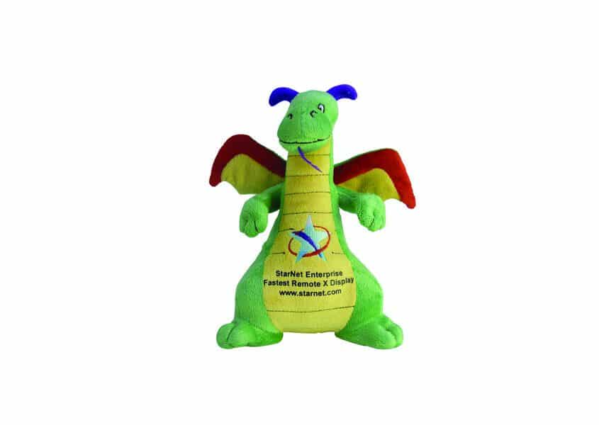 Dragon plush green and yellow dragon
