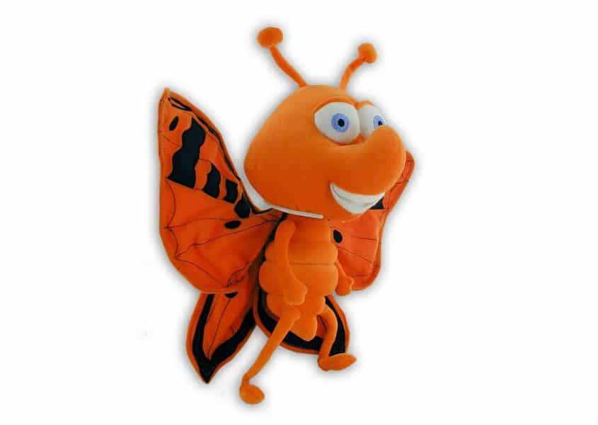 orange ED butterfly plush