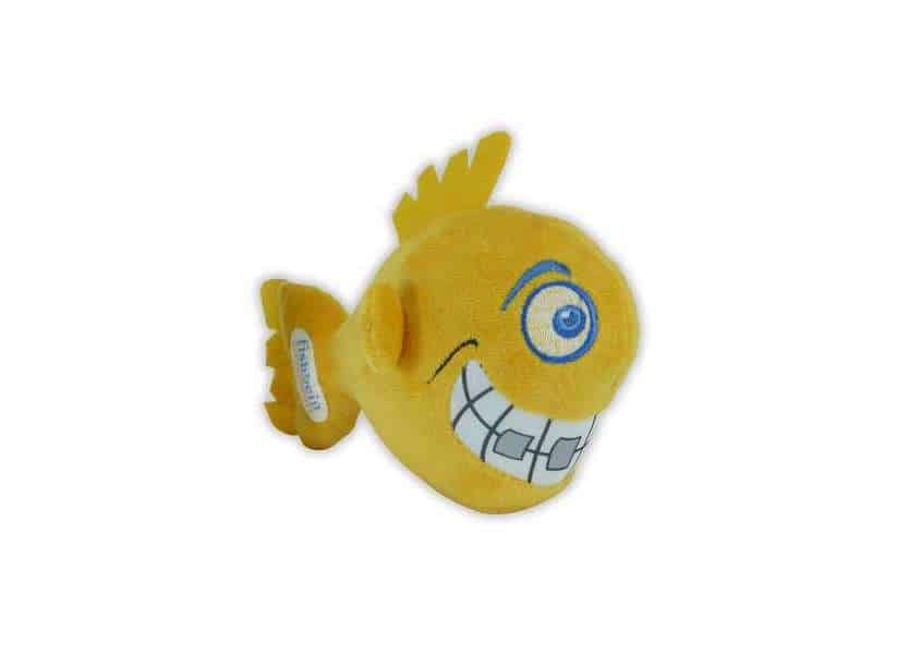 Fishbein plush yellow fish with braces