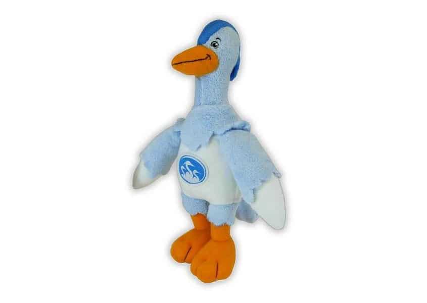 Great Blue plush blue and white bird