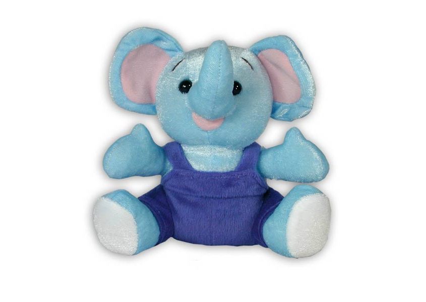 blue Guigunda elephant with overalls