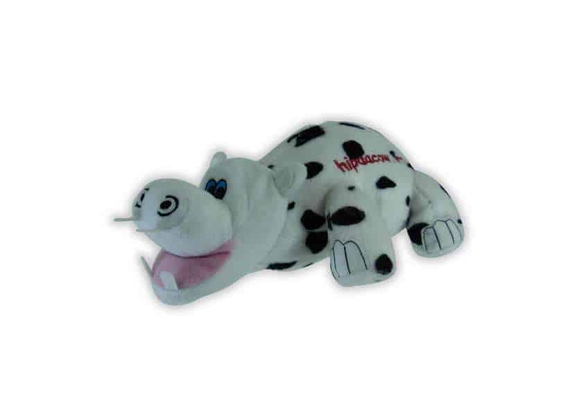 HIPAA Cow plush black and white spotted hippo