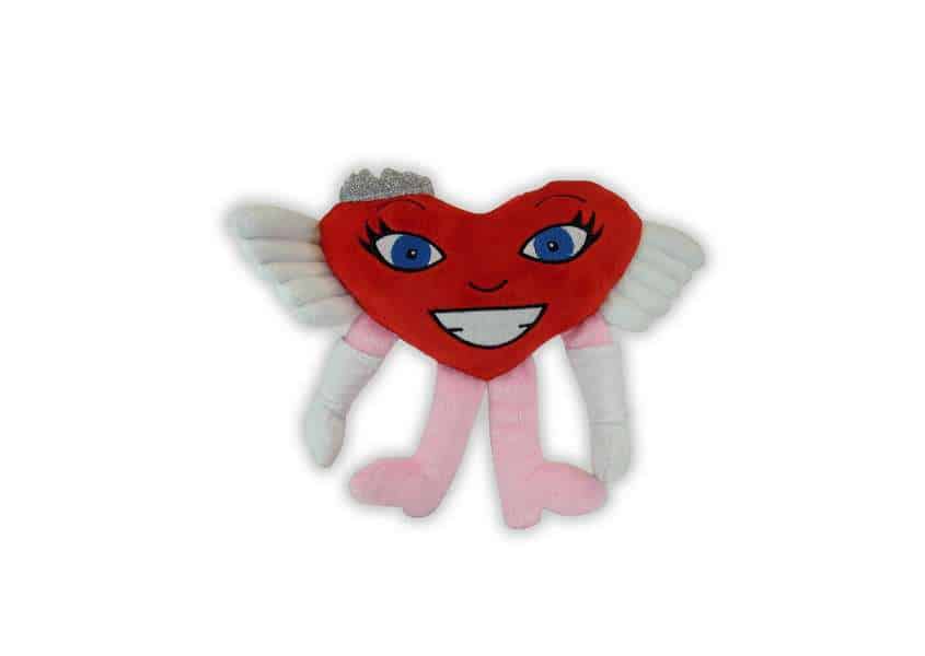Heart Fairy plush with wings and crown