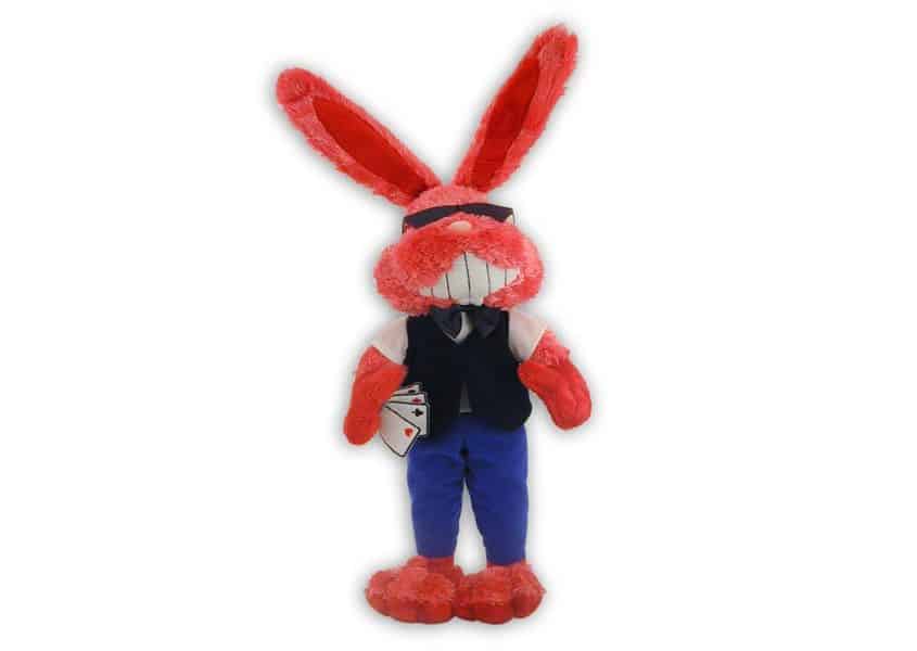 Jack Rabbit pink rabbit with card deck