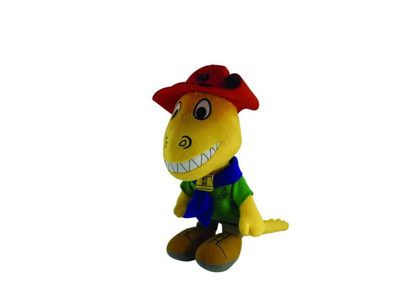 Jamboree Mascot plush yellow lizard