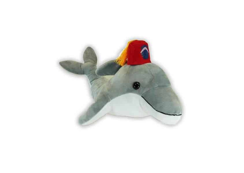 JoCo Dolphin plush gray dolphin with hat