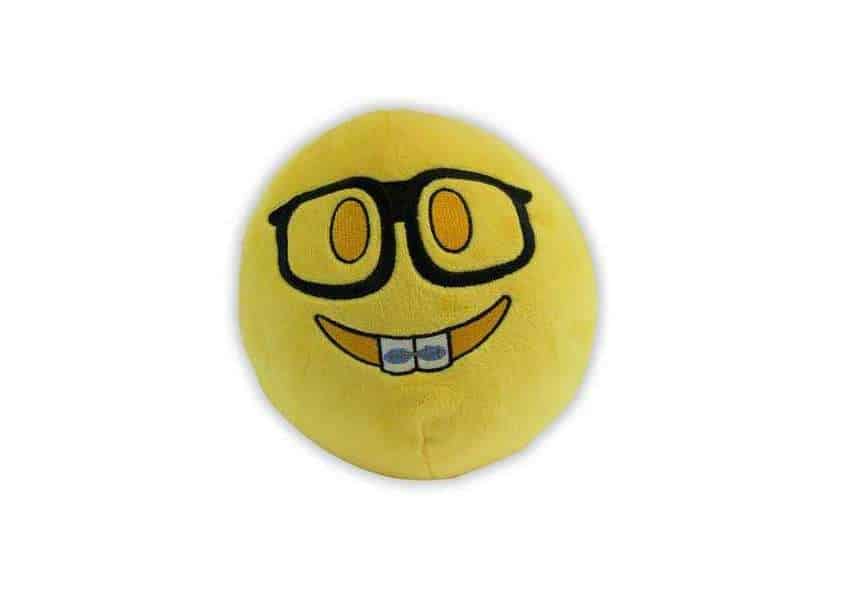 Kids Club plush yellow smiley face with glasses