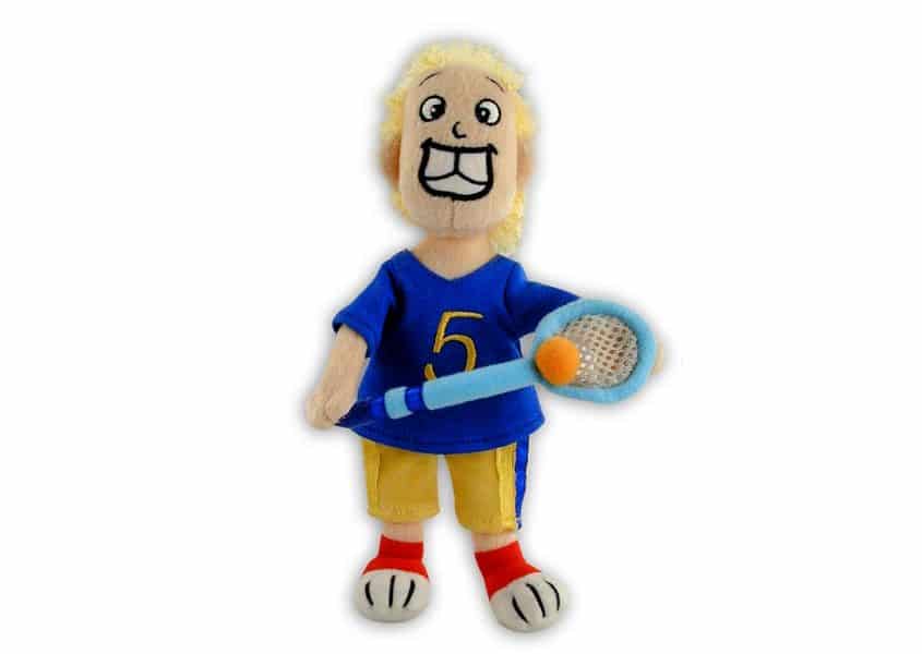 Lacrosse boy plush with racket and ball