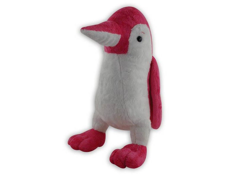 Pink penguin plush