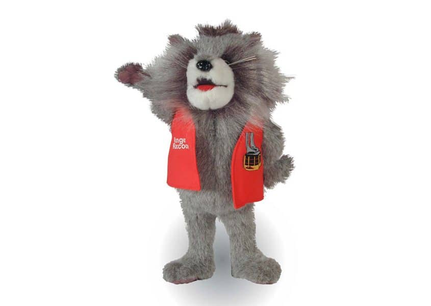 Ranger Raccoon plush gray raccoon with vest