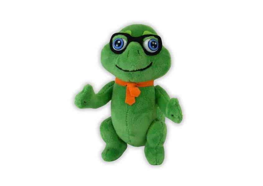 Resman Lizard plush green lizard with glasses