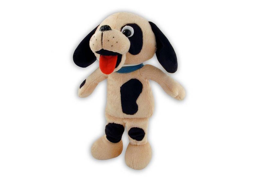Rompy brown and black plush dog