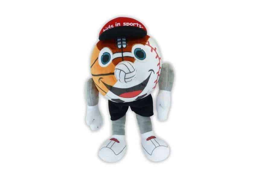 Sporty stuffed sports ball with hat