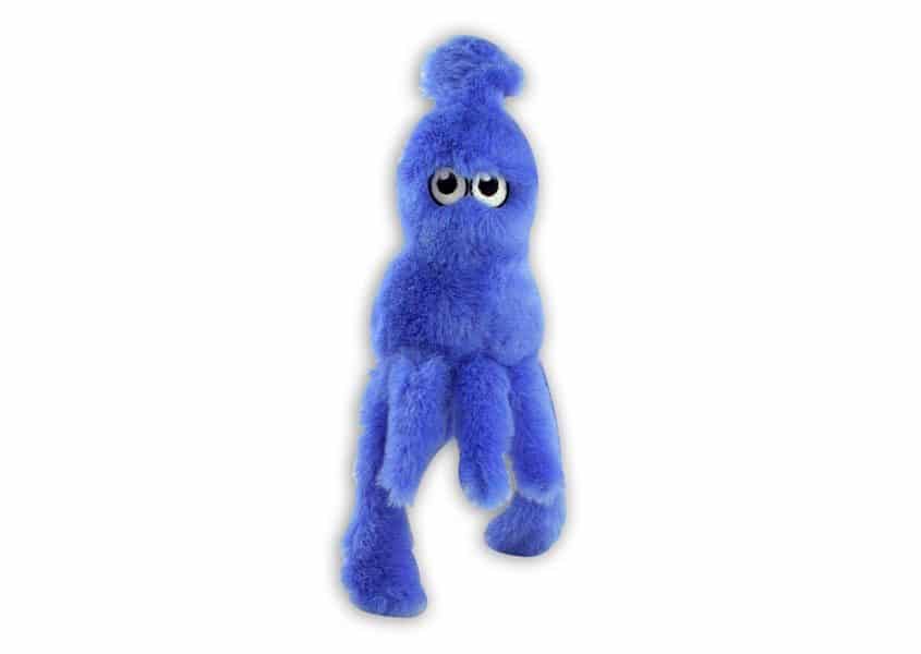Squishy blue squid plush toy