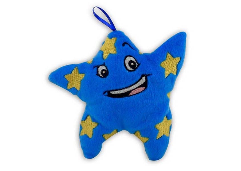 blue star character plush toy