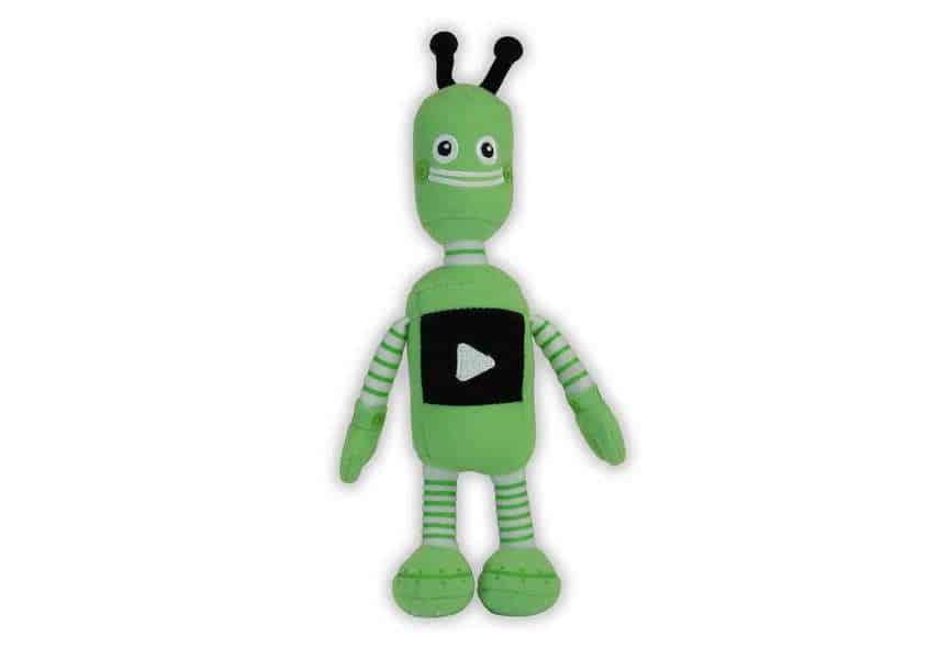 V-bot stuffed green robot