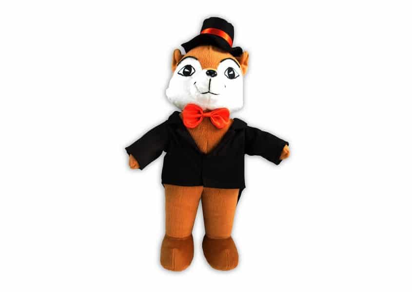 Fox plush in a suit