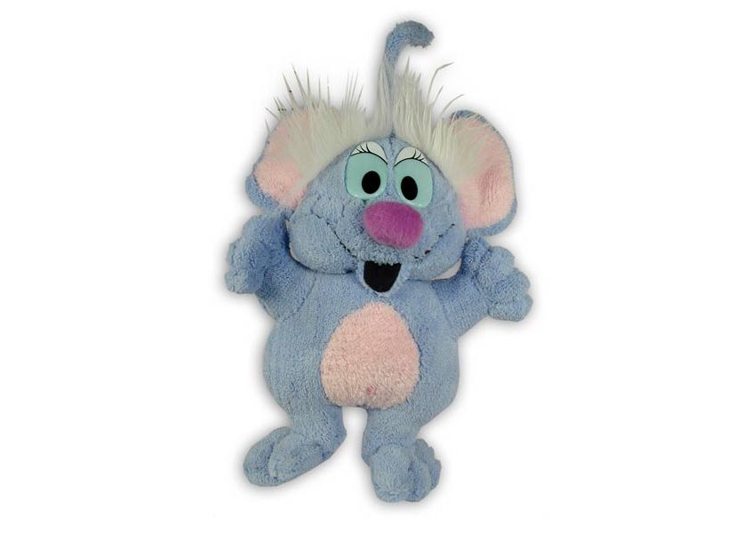 Purple Mouse Plush with Hair