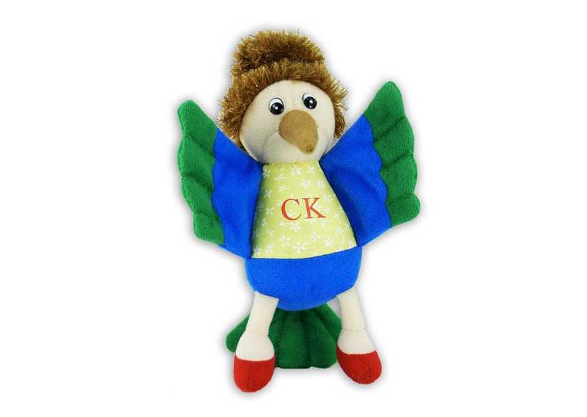 CK Hummingbird plush with blue and green wings
