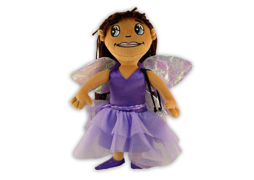 Little Fairiers plush fairy in a purple dress