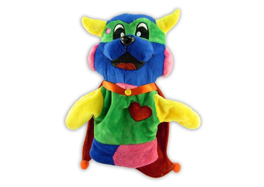 Poni puppet rainbow colored dog plush
