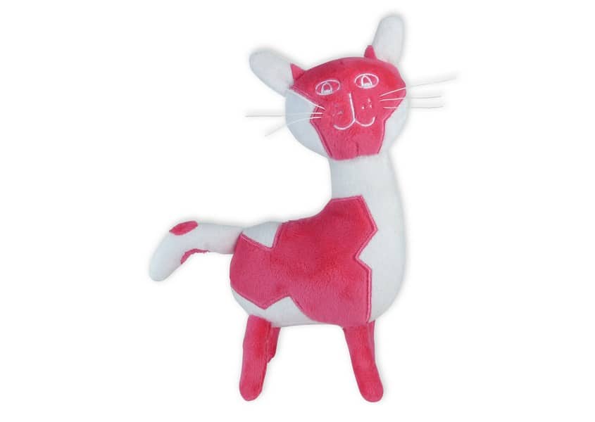 Pink cat plush toy