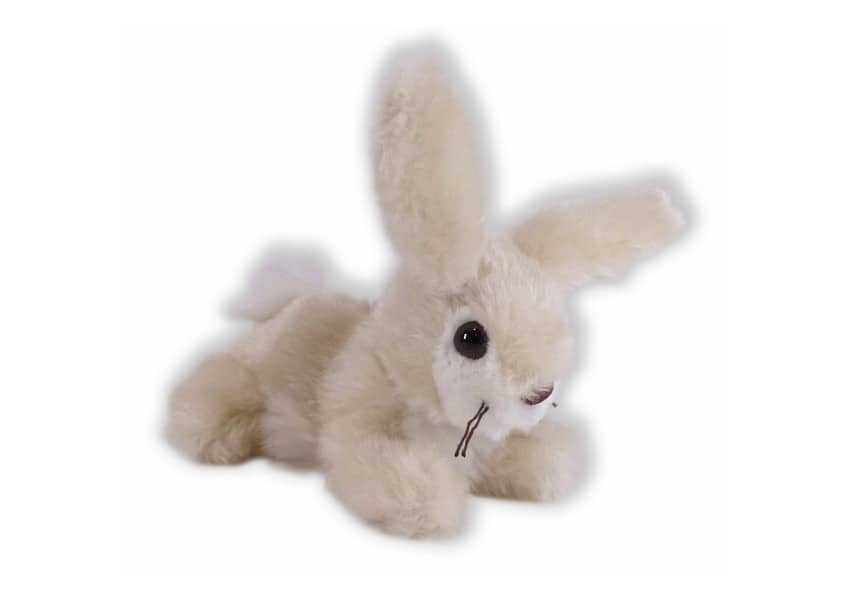 be calm white bunny plush